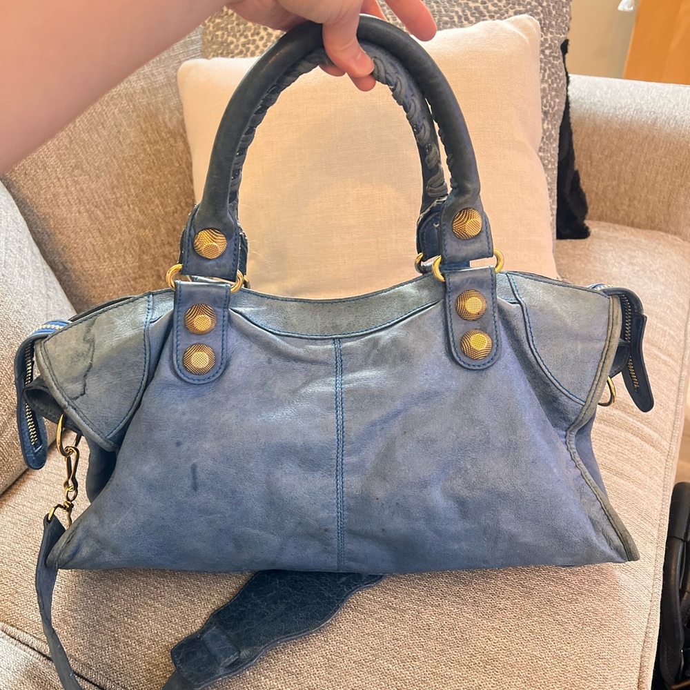 Balenciaga Vintage Le City Part Time Blue Leather Bag - Picture 4 of 15